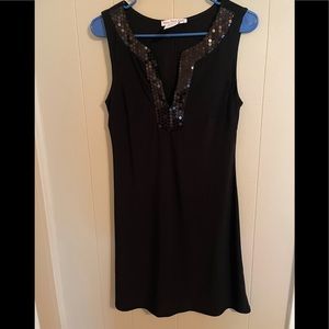 Black Sequin Sheath Dress
